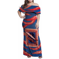 Personalized Italy Calabria Family Matching Off Shoulder Maxi Dress and Hawaiian Shirt Piccantino Vintage Style