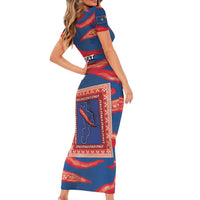 Personalized Italy Calabria Family Matching Short Sleeve Bodycon Dress and Hawaiian Shirt Piccantino Vintage Style