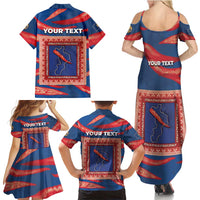 Personalized Italy Calabria Family Matching Summer Maxi Dress and Hawaiian Shirt Piccantino Vintage Style