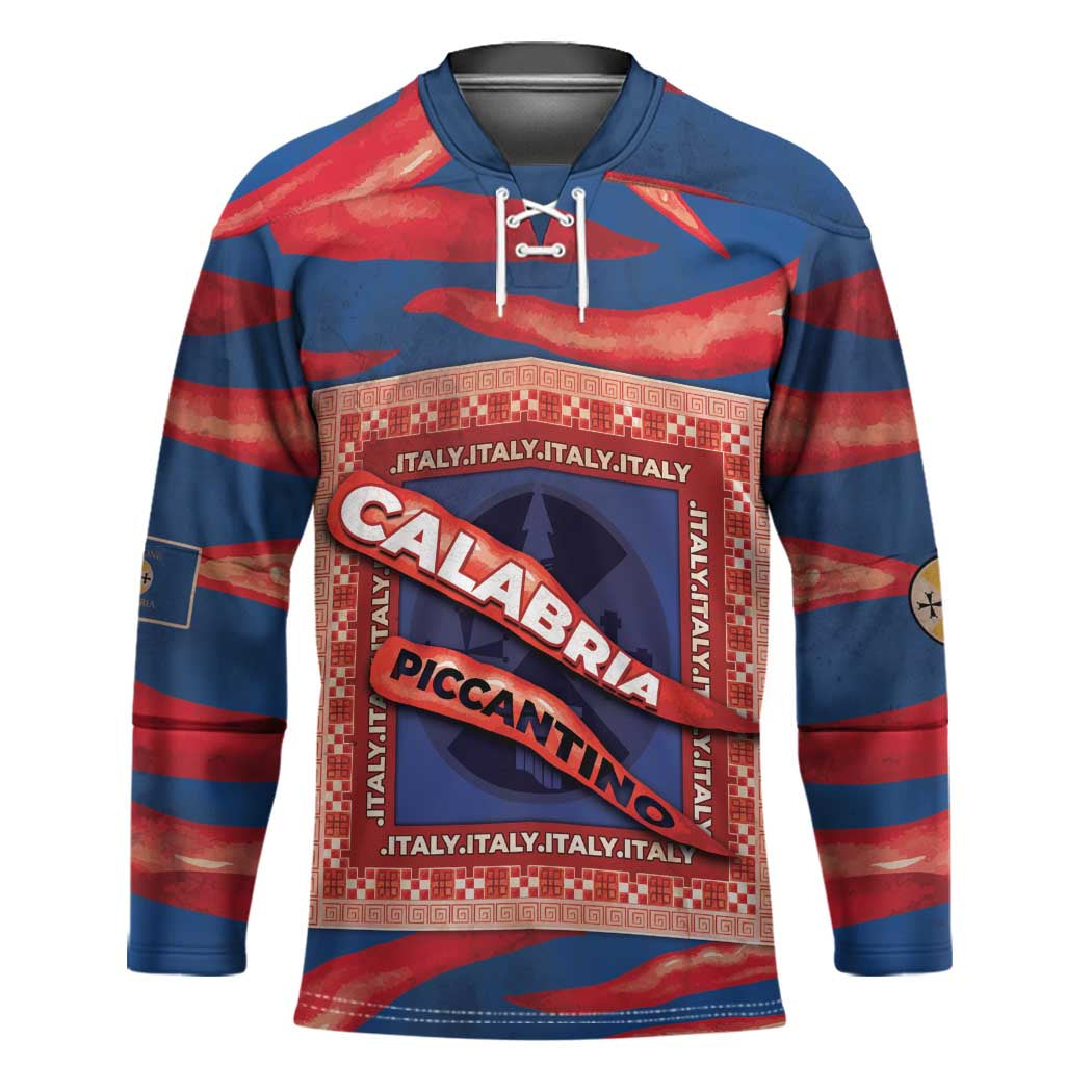 Personalized Italy Calabria Hockey Jersey Piccantino Vintage Style