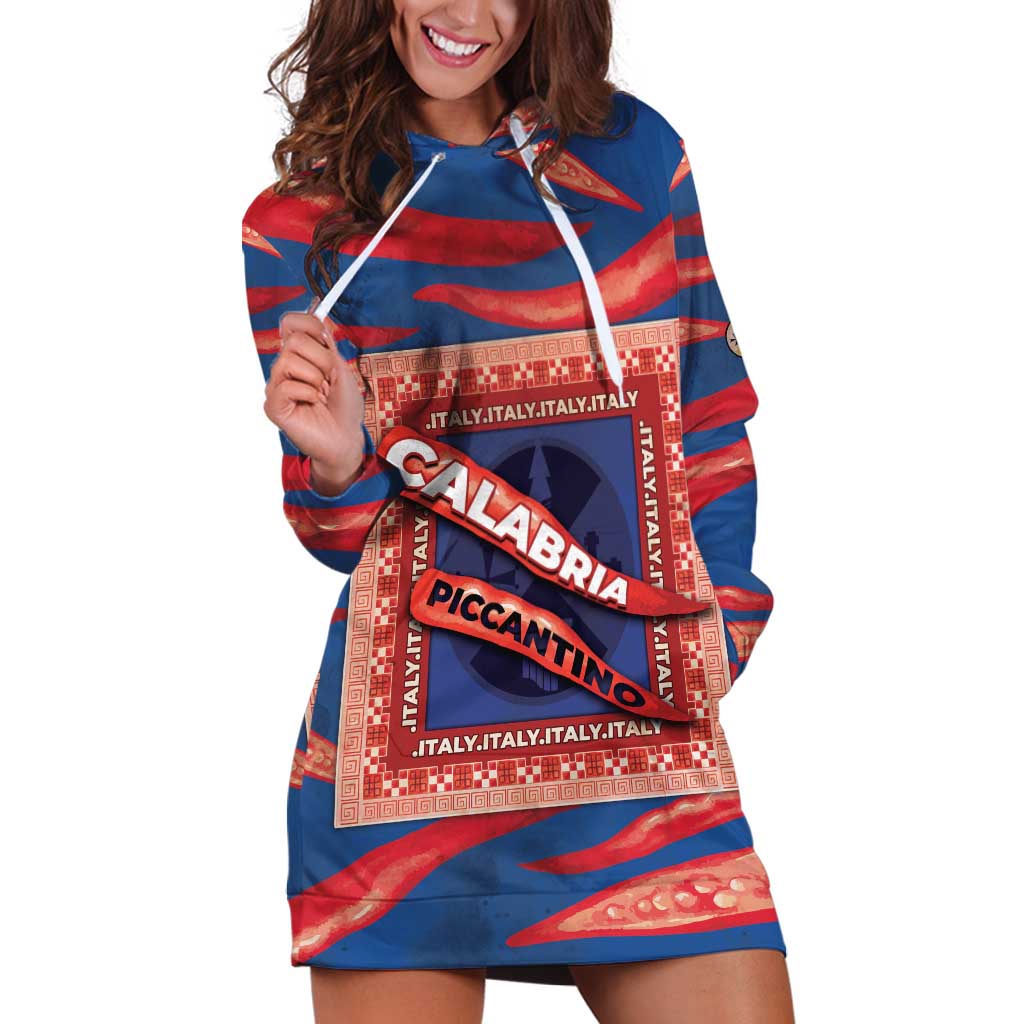 Personalized Italy Calabria Hoodie Dress Piccantino Vintage Style