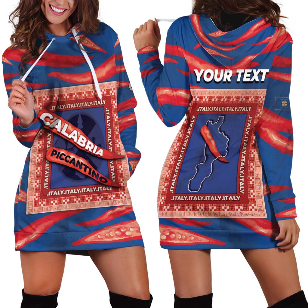 Personalized Italy Calabria Hoodie Dress Piccantino Vintage Style