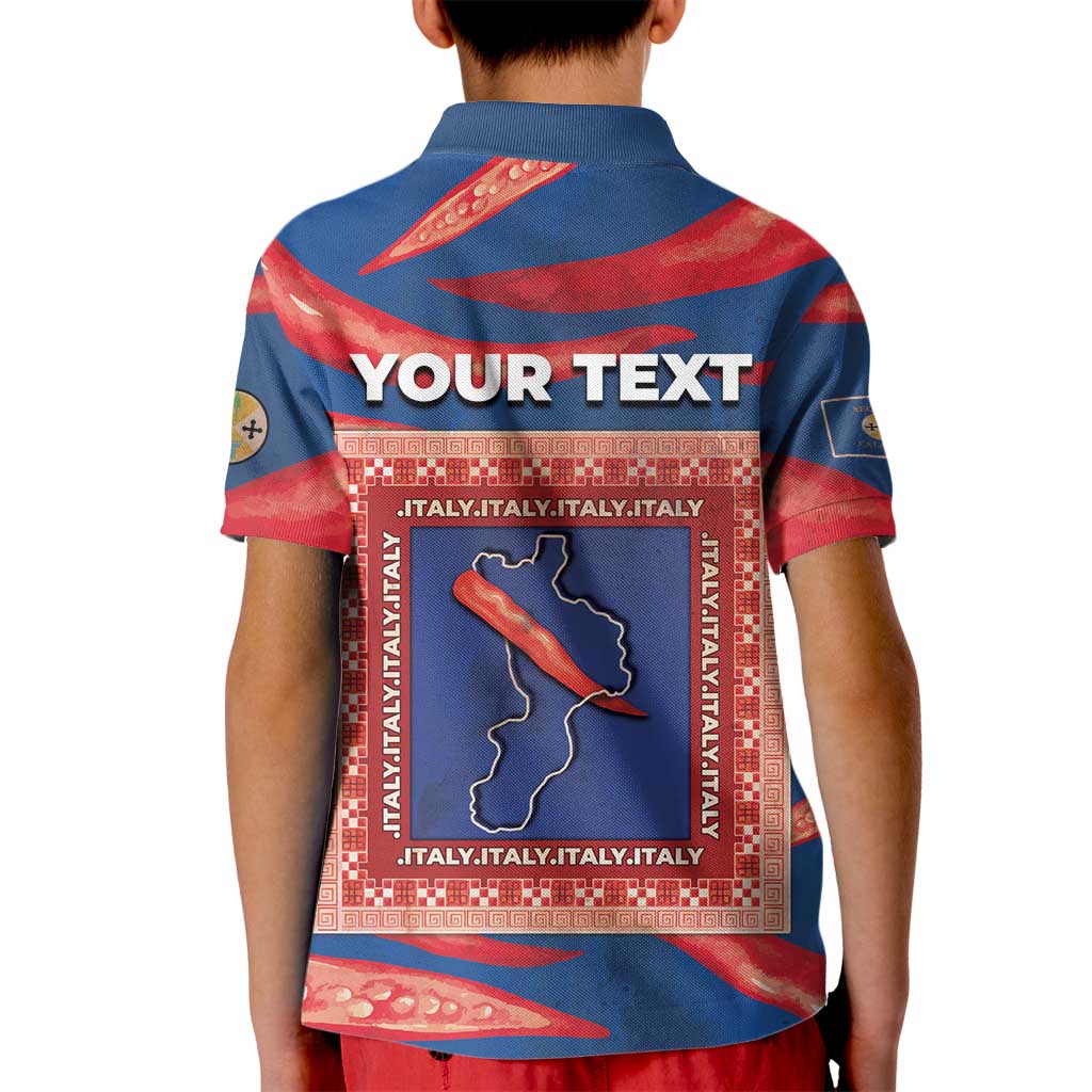 Personalized Italy Calabria Kid Polo Shirt Piccantino Vintage Style