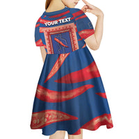 Personalized Italy Calabria Kid Short Sleeve Dress Piccantino Vintage Style