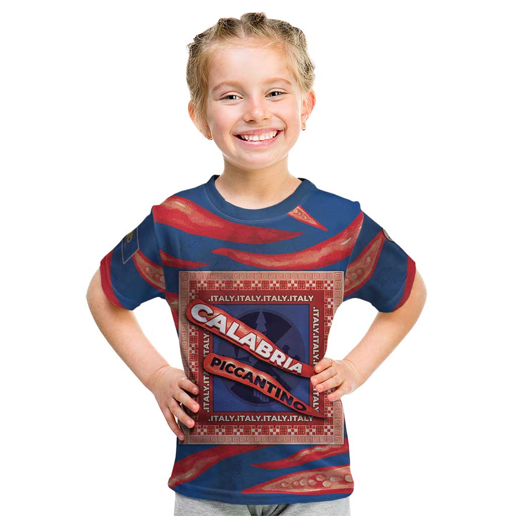 Personalized Italy Calabria Kid T Shirt Piccantino Vintage Style