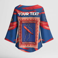 Personalized Italy Calabria Kimono Sleeve Blouse Piccantino Vintage Style