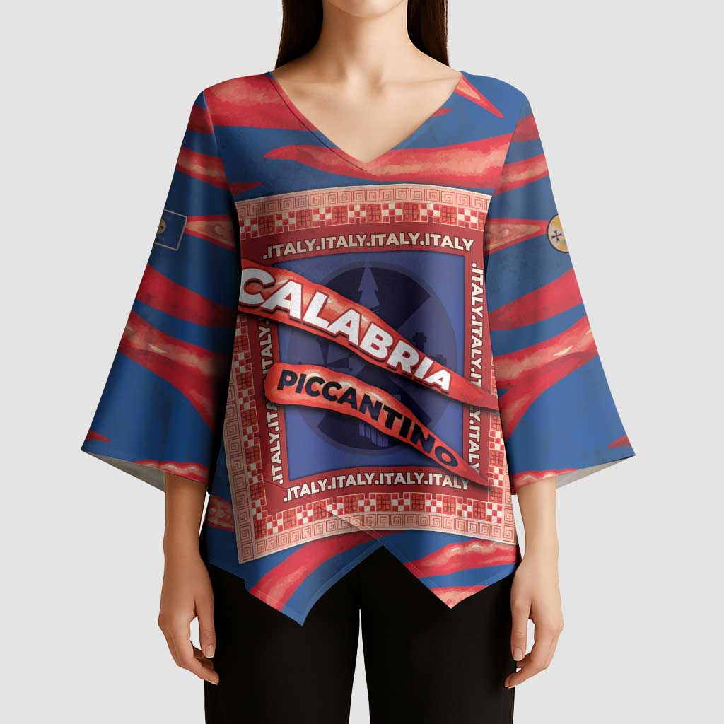 Personalized Italy Calabria Kimono Sleeve Blouse Piccantino Vintage Style