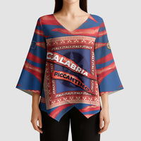 Personalized Italy Calabria Kimono Sleeve Blouse Piccantino Vintage Style