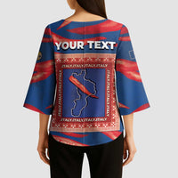 Personalized Italy Calabria Kimono Sleeve Blouse Piccantino Vintage Style