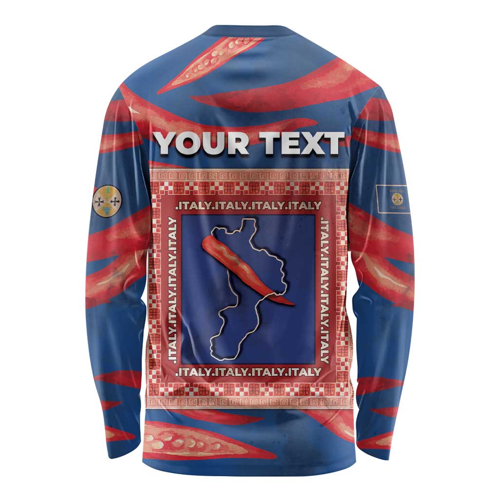 Personalized Italy Calabria Long Sleeve Shirt Piccantino Vintage Style
