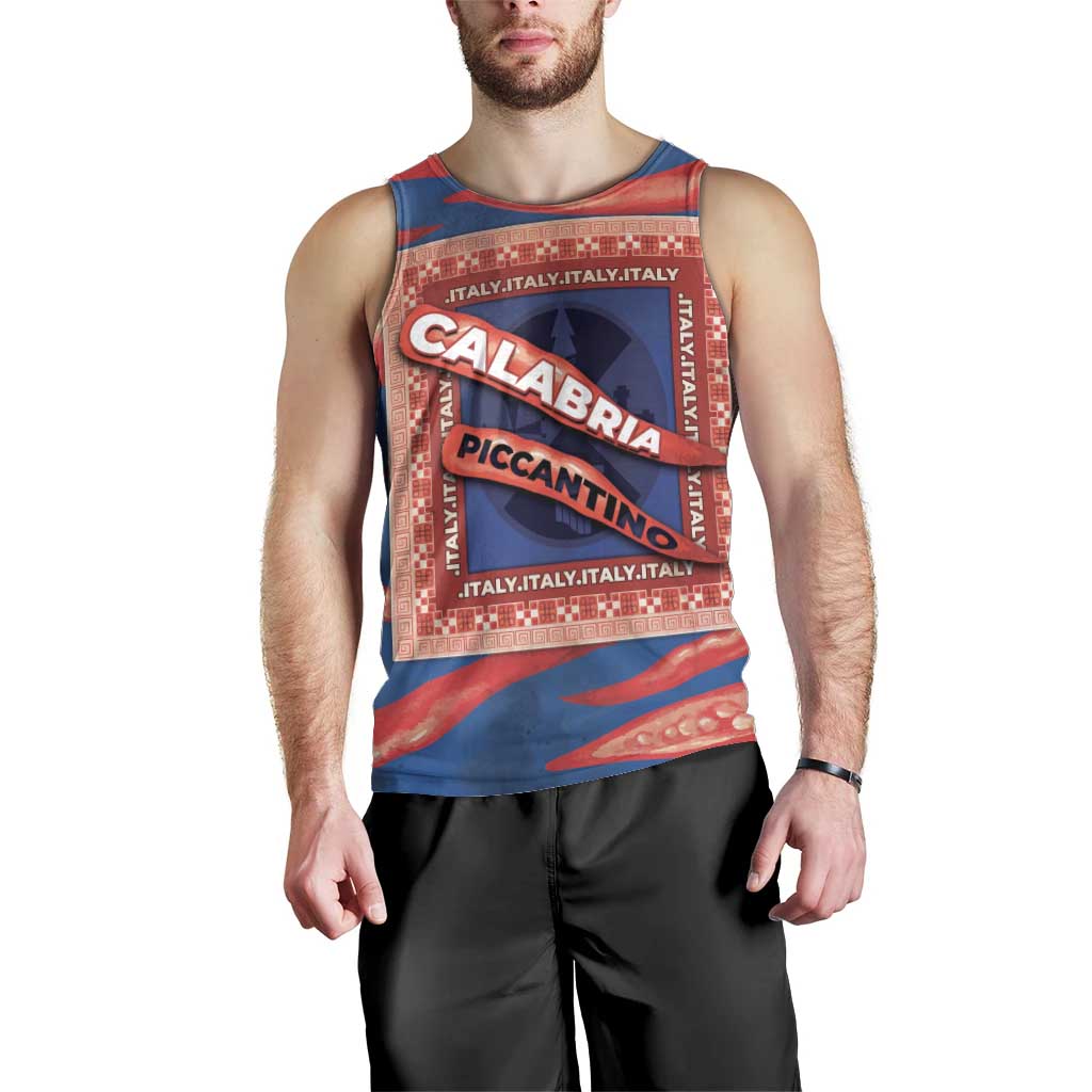 Personalized Italy Calabria Men Tank Top Piccantino Vintage Style