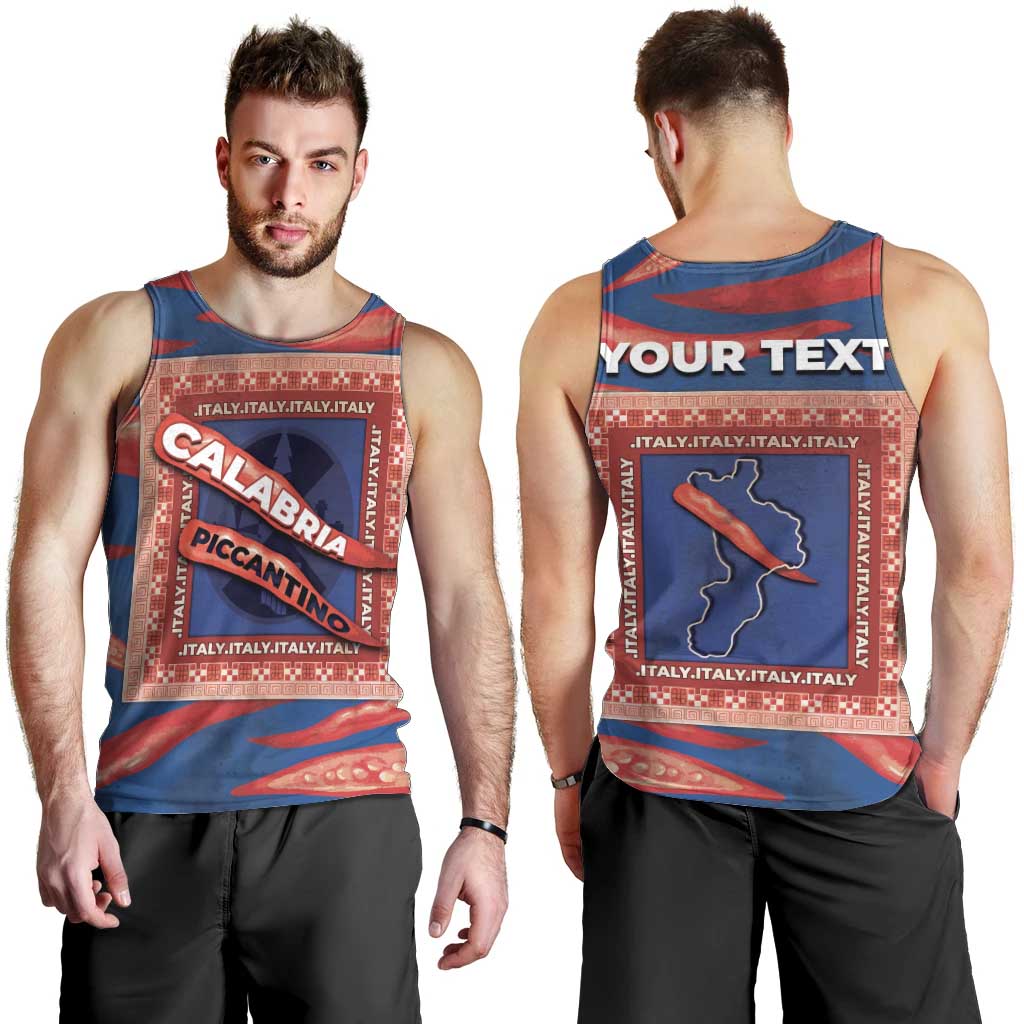 Personalized Italy Calabria Men Tank Top Piccantino Vintage Style
