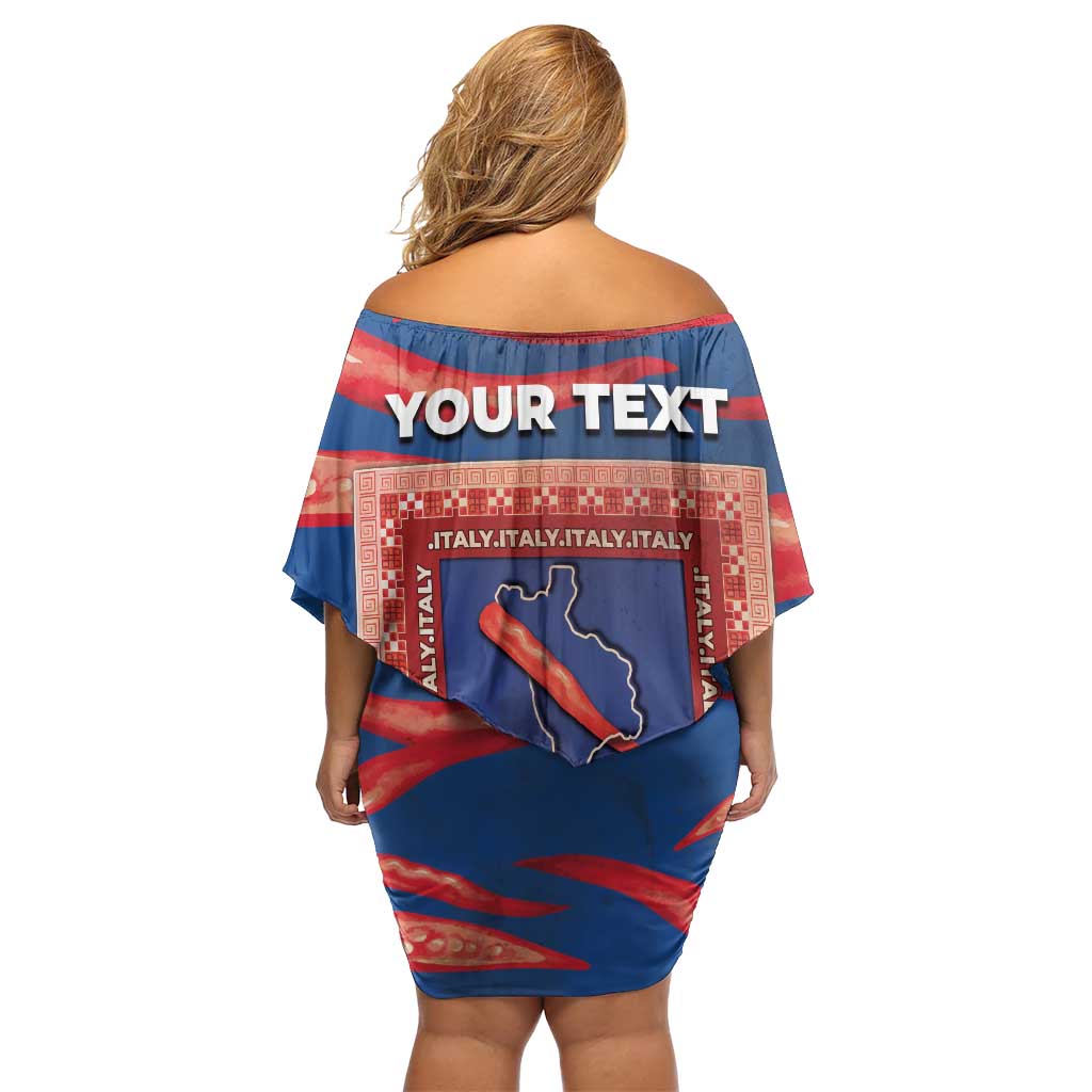 Personalized Italy Calabria Off Shoulder Short Dress Piccantino Vintage Style