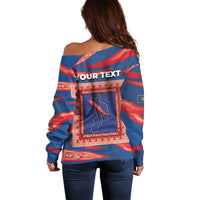 Personalized Italy Calabria Off Shoulder Sweater Piccantino Vintage Style