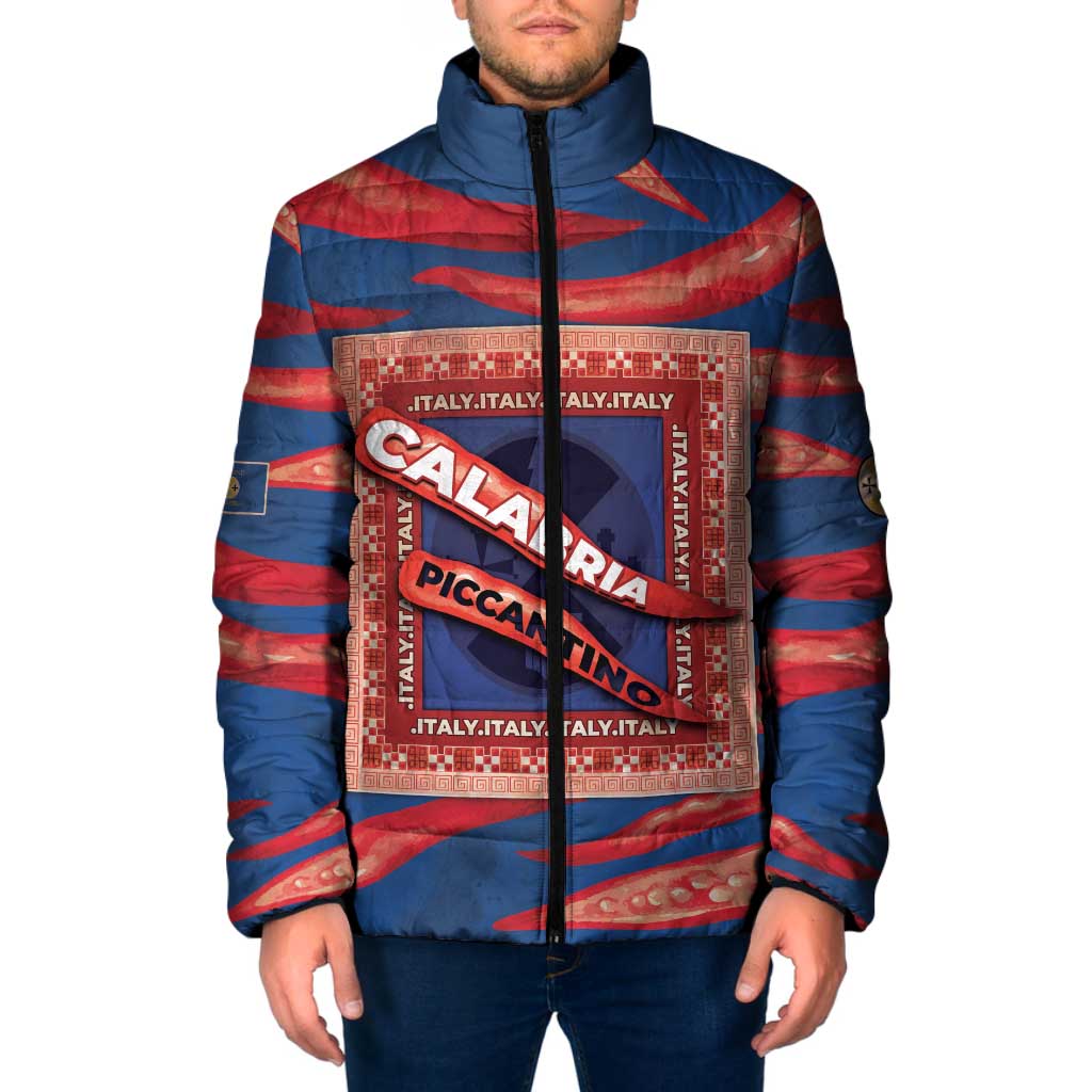 Personalized Italy Calabria Padded Jacket Piccantino Vintage Style