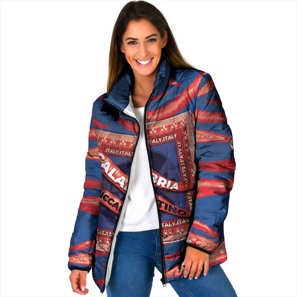 Personalized Italy Calabria Padded Jacket Piccantino Vintage Style