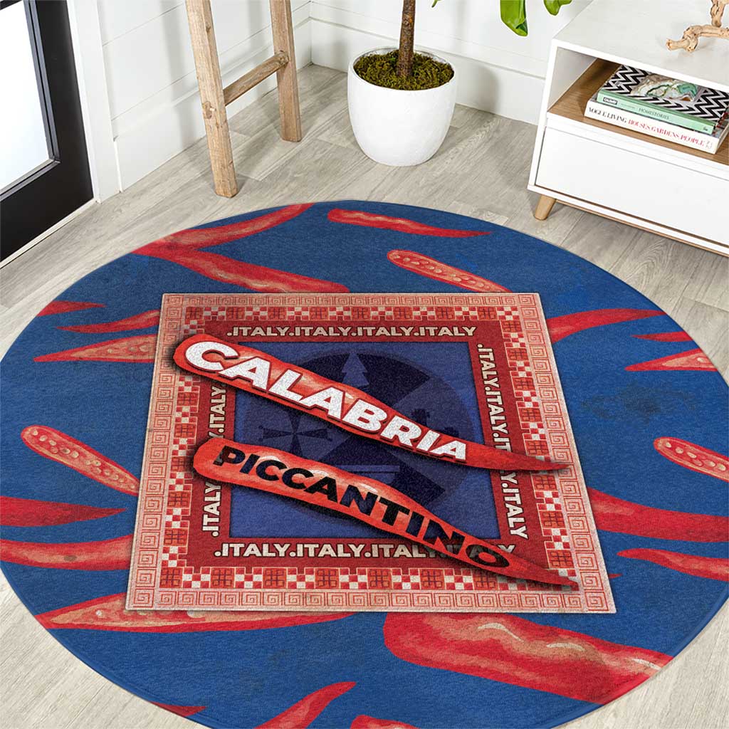 Italy Calabria Round Carpet Piccantino Vintage Style