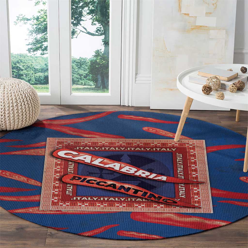 Italy Calabria Round Carpet Piccantino Vintage Style