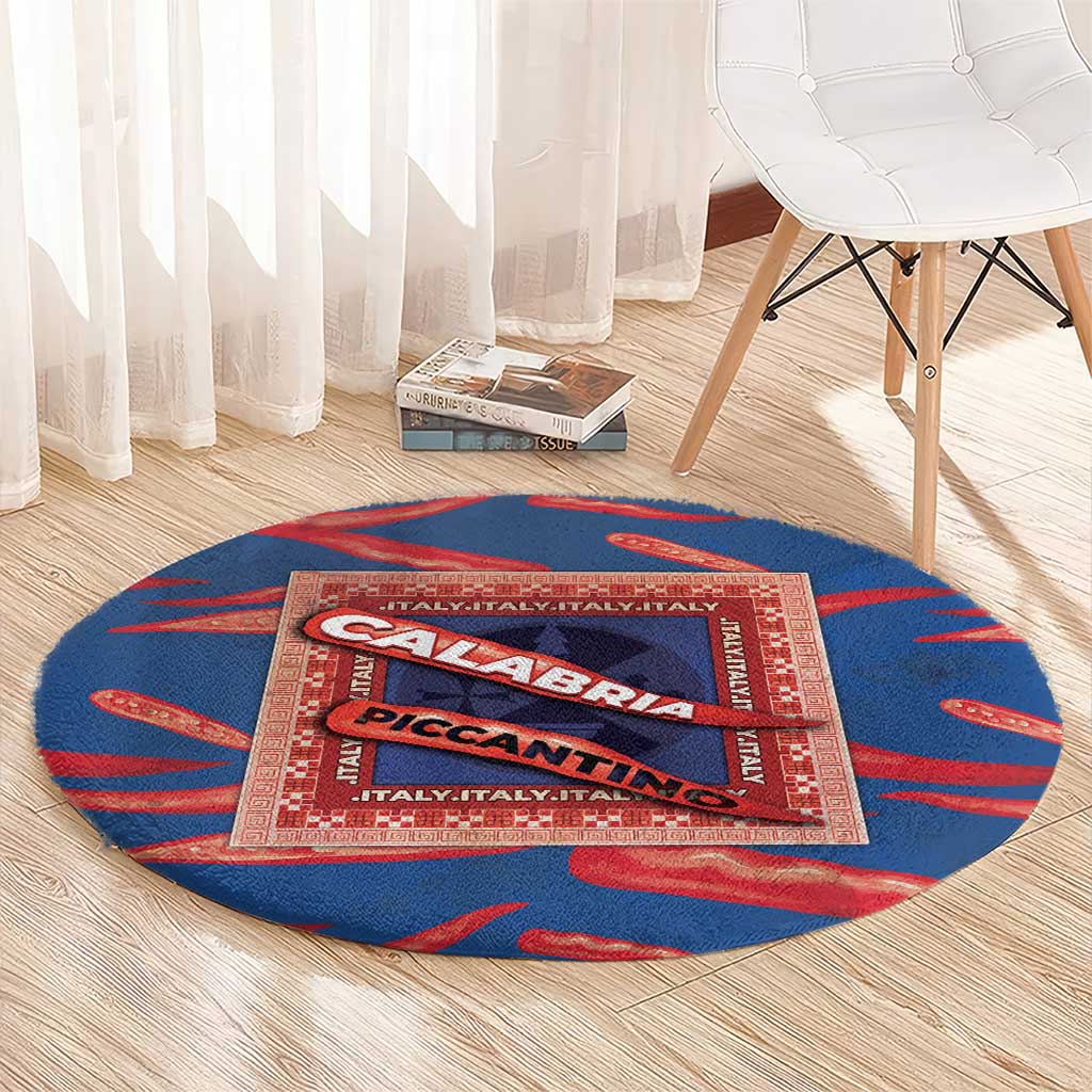 Italy Calabria Round Carpet Piccantino Vintage Style
