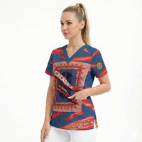 Personalized Italy Calabria Scrub Top Piccantino Vintage Style
