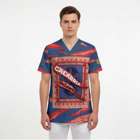 Personalized Italy Calabria Scrub Top Piccantino Vintage Style