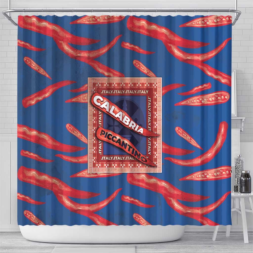 Italy Calabria Shower Curtain Piccantino Vintage Style
