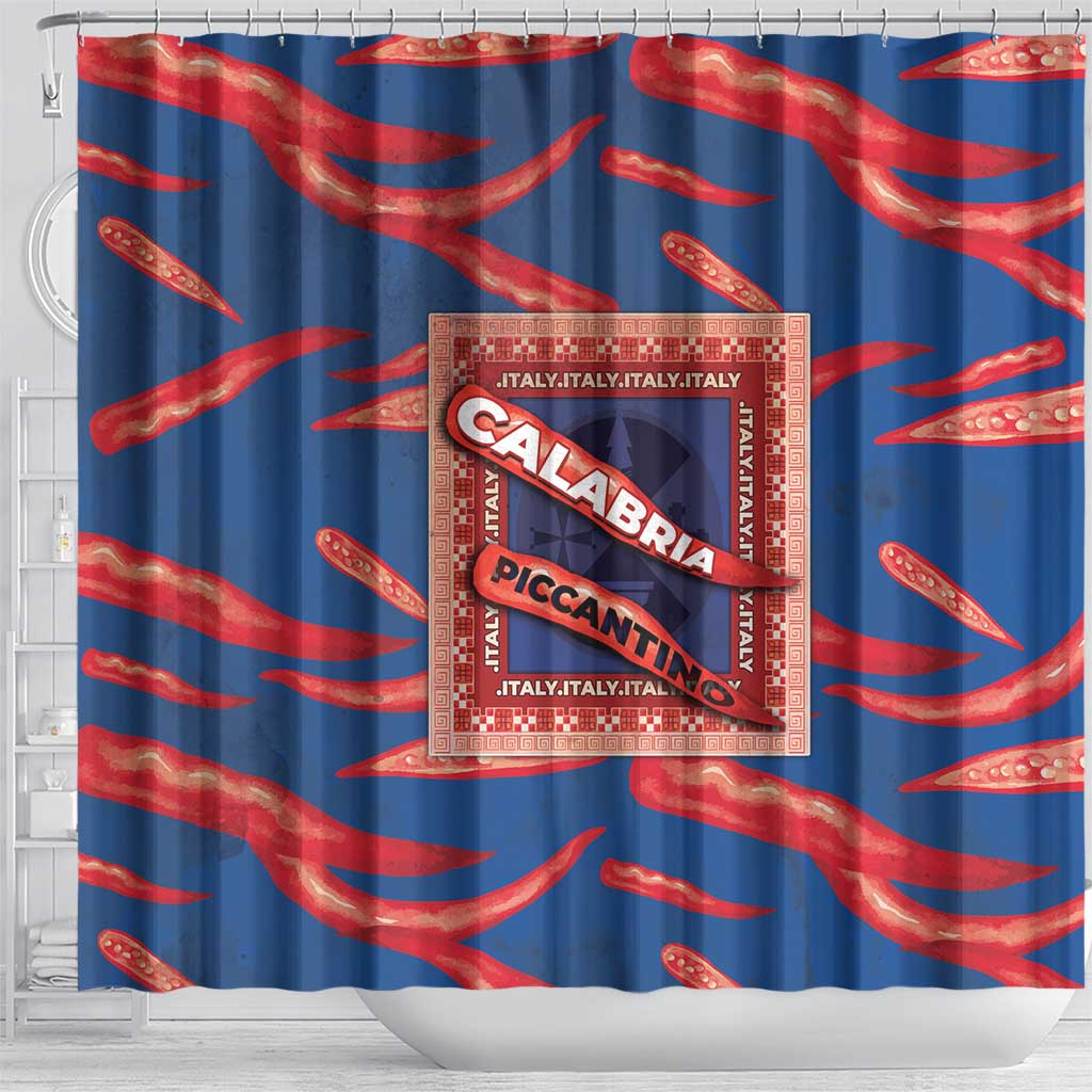 Italy Calabria Shower Curtain Piccantino Vintage Style