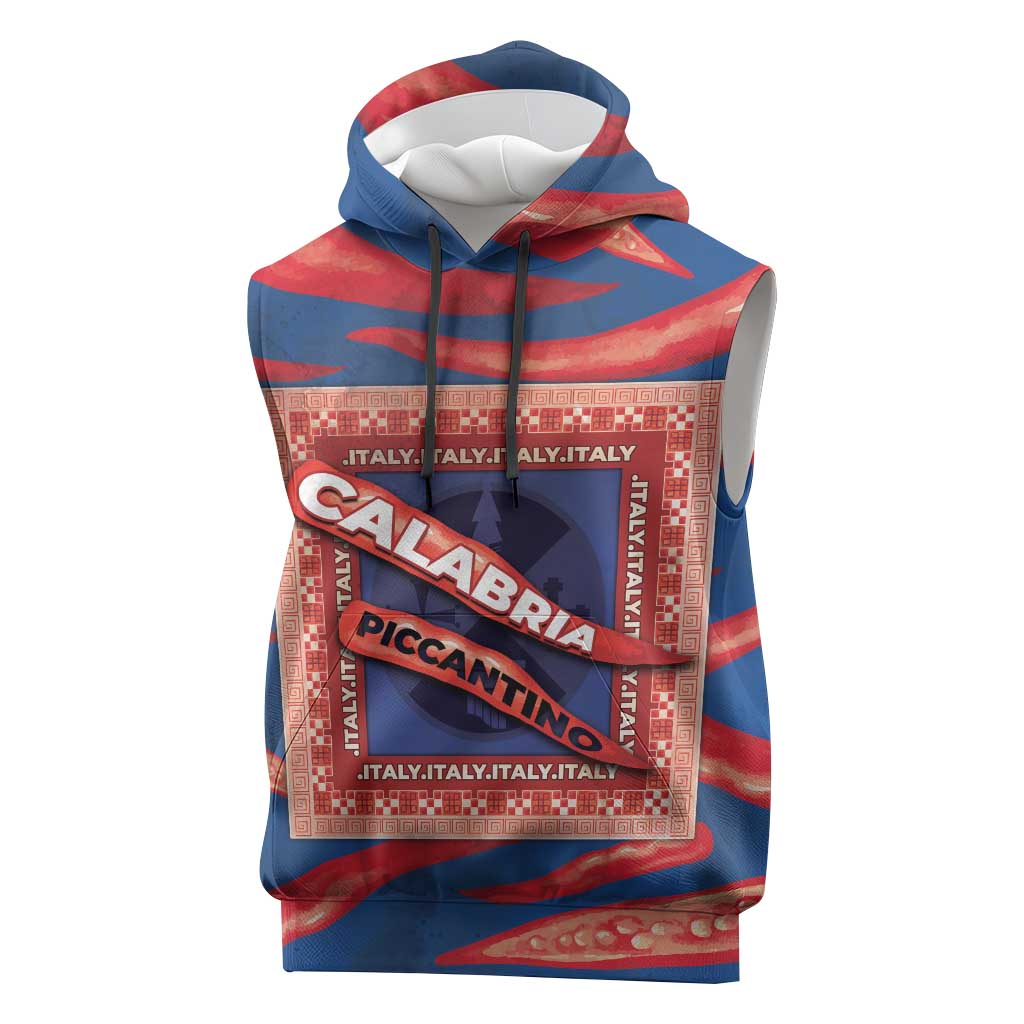 Personalized Italy Calabria Sleeveless Hoodie Piccantino Vintage Style