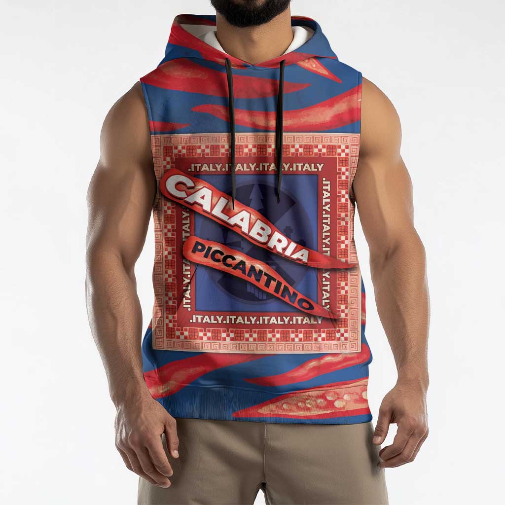Personalized Italy Calabria Sleeveless Hoodie Piccantino Vintage Style