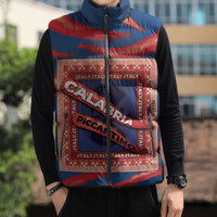 Personalized Italy Calabria Sleeveless Puffer Jacket Piccantino Vintage Style