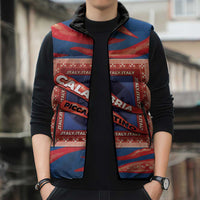 Personalized Italy Calabria Sleeveless Puffer Jacket Piccantino Vintage Style