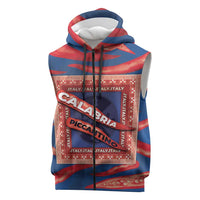 Personalized Italy Calabria Sleeveless Zip Hoodie Piccantino Vintage Style