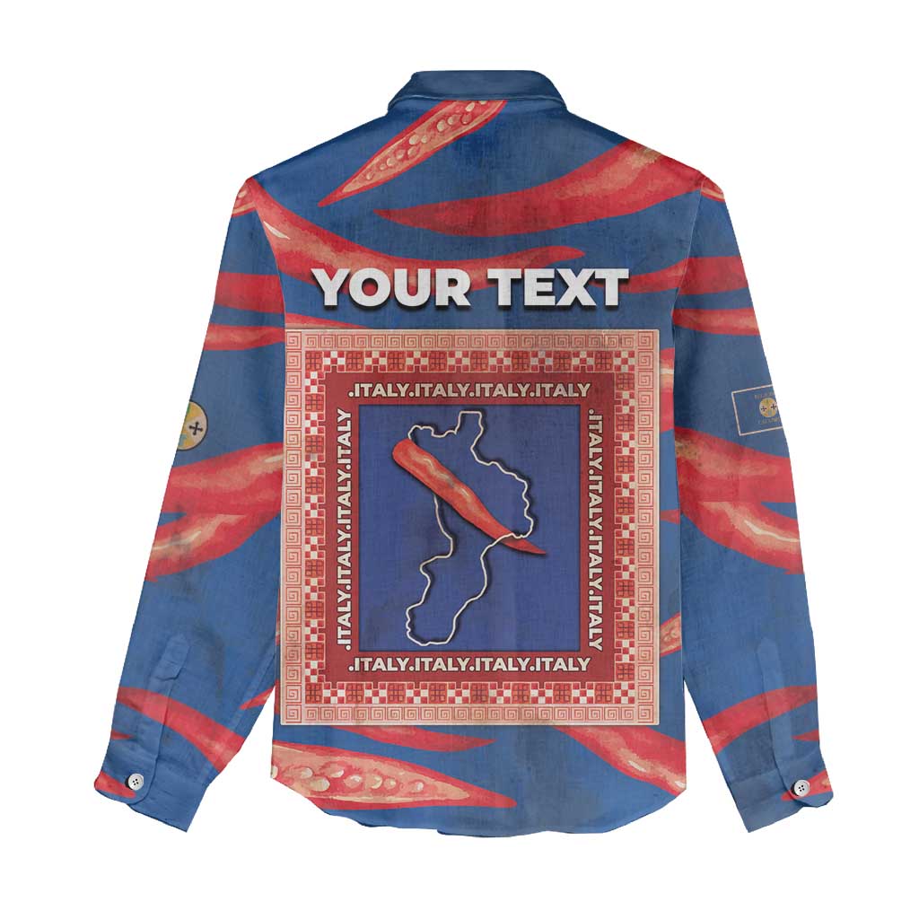 Personalized Italy Calabria Women Casual Shirt Piccantino Vintage Style