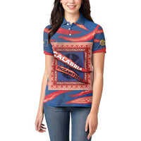 Personalized Italy Calabria Women Polo Shirt Piccantino Vintage Style
