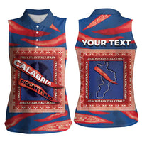 Personalized Italy Calabria Women Sleeveless Polo Shirt Piccantino Vintage Style