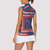 Personalized Italy Calabria Women Sleeveless Polo Shirt Piccantino Vintage Style