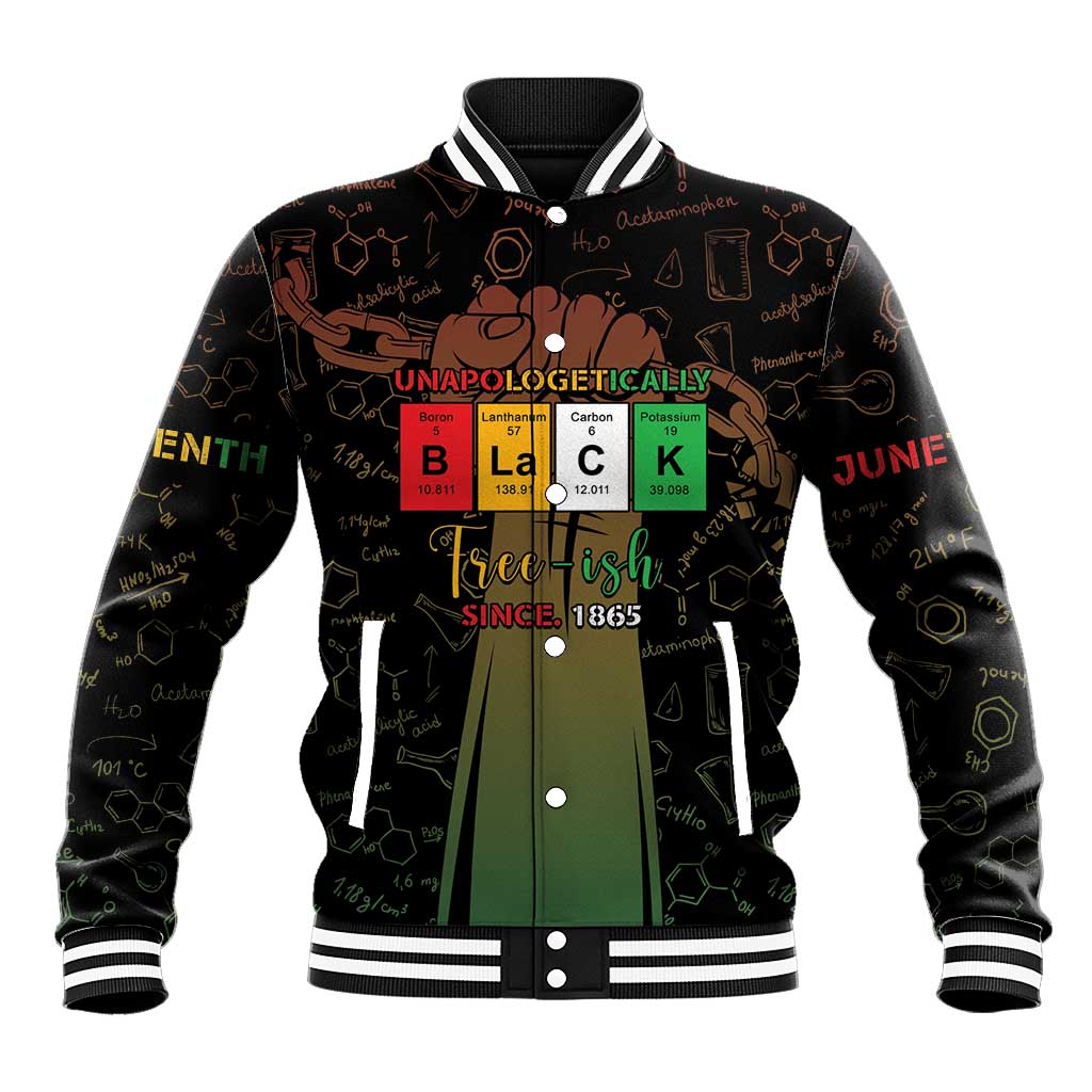 Juneteenth 1865 Baseball Jacket Unapologetically Black