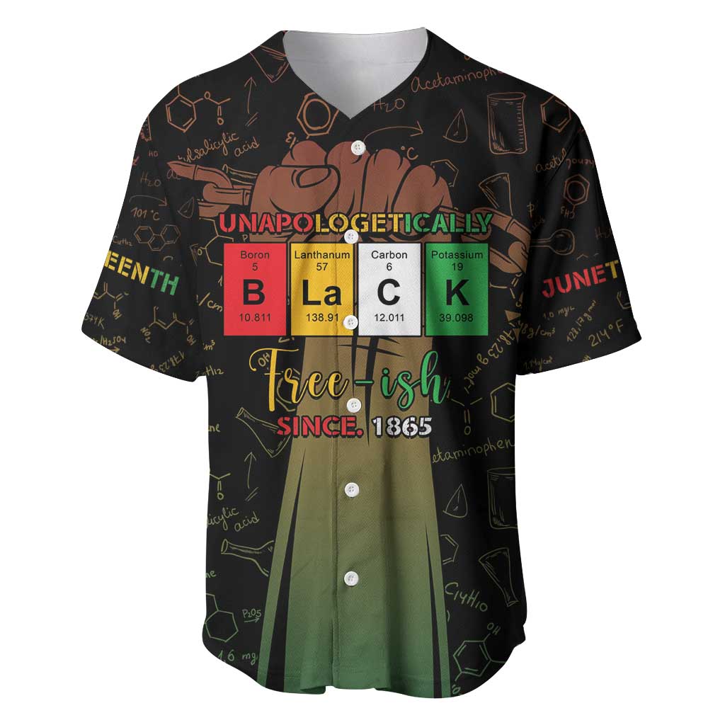 Juneteenth 1865 Baseball Jersey Unapologetically Black