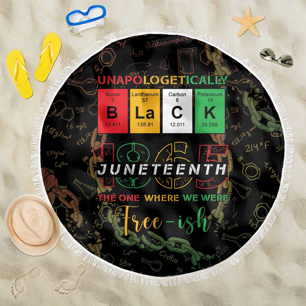 Juneteenth 1865 Beach Blanket Unapologetically Black