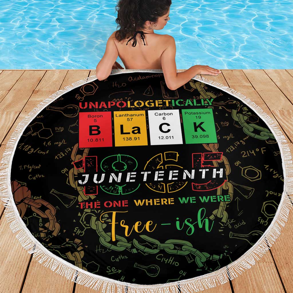 Juneteenth 1865 Beach Blanket Unapologetically Black