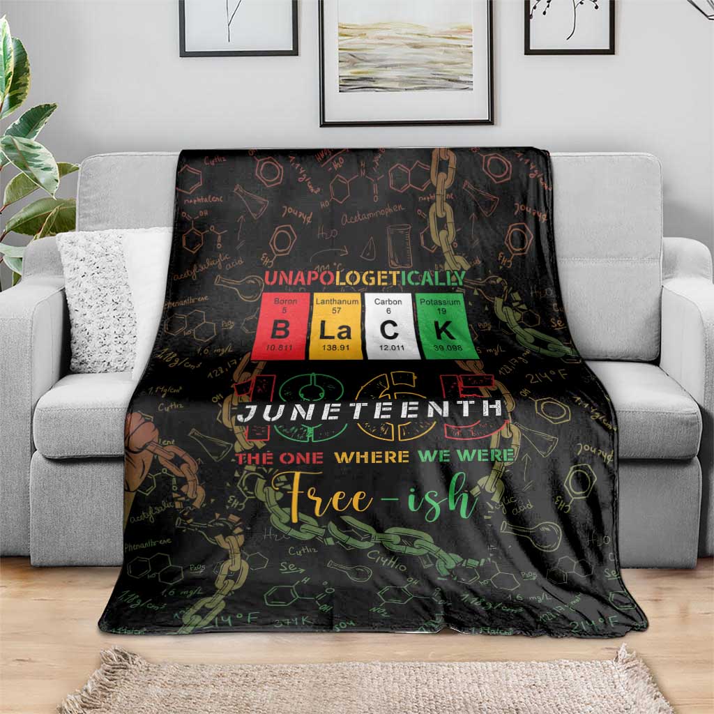Juneteenth 1865 Blanket Unapologetically Black