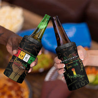 Juneteenth 1865 4 in 1 Can Cooler Tumbler Unapologetically Black