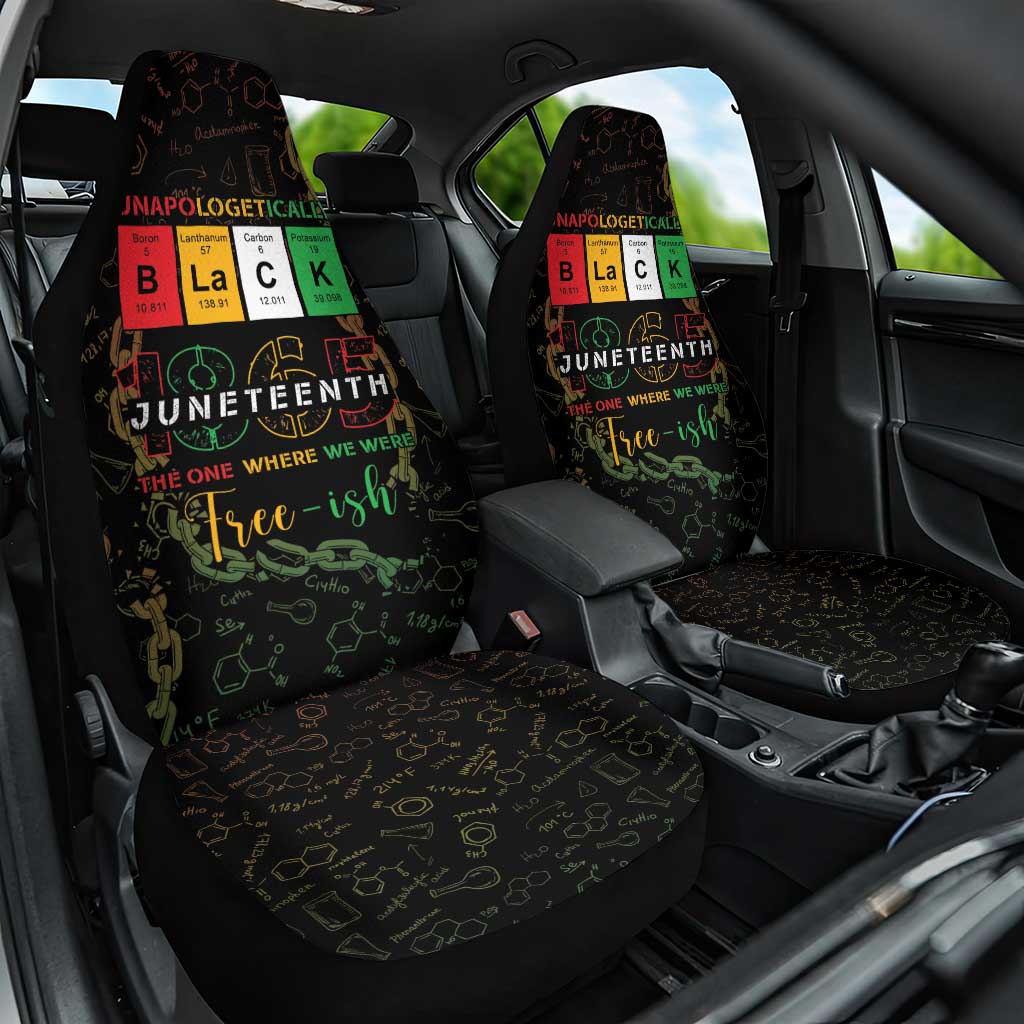 Juneteenth 1865 Car Seat Cover Unapologetically Black
