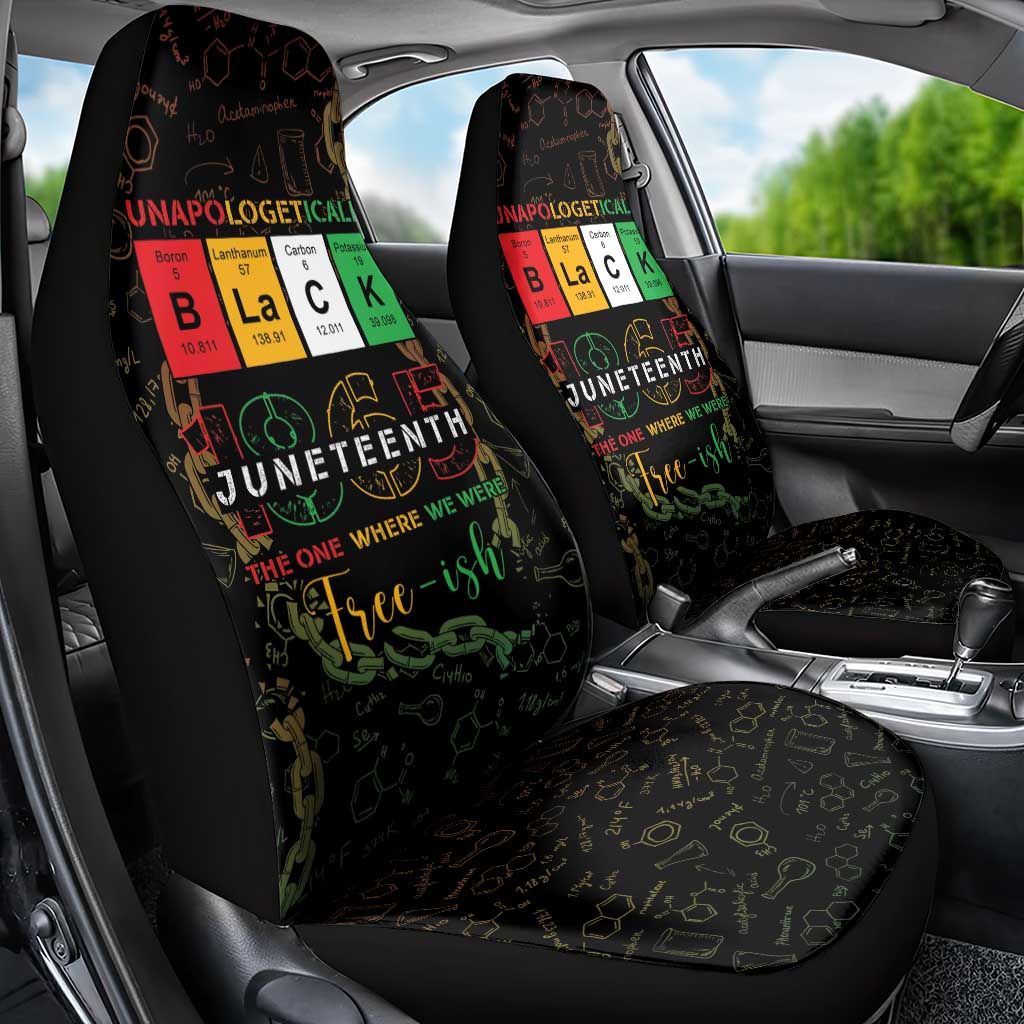 Juneteenth 1865 Car Seat Cover Unapologetically Black