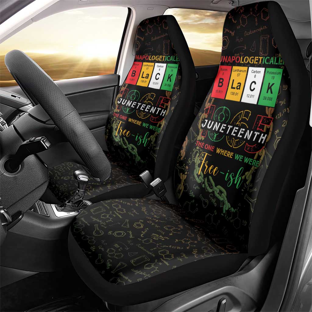 Juneteenth 1865 Car Seat Cover Unapologetically Black