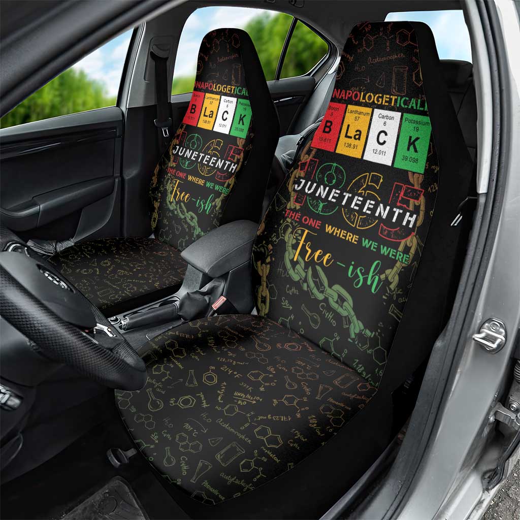 Juneteenth 1865 Car Seat Cover Unapologetically Black