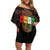 Juneteenth 1865 Family Matching Off Shoulder Short Dress and Hawaiian Shirt Unapologetically Black