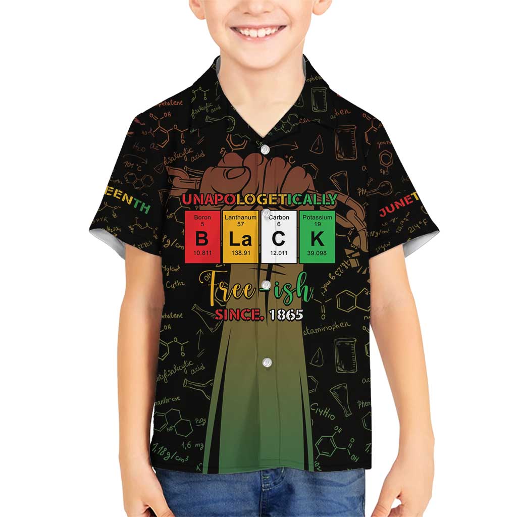 Juneteenth 1865 Family Matching Puletasi and Hawaiian Shirt Unapologetically Black