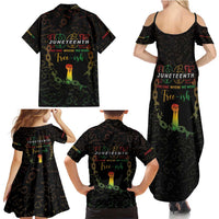 Juneteenth 1865 Family Matching Summer Maxi Dress and Hawaiian Shirt Unapologetically Black