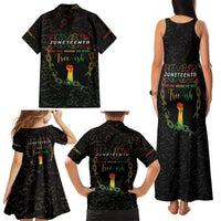 Juneteenth 1865 Family Matching Tank Maxi Dress and Hawaiian Shirt Unapologetically Black
